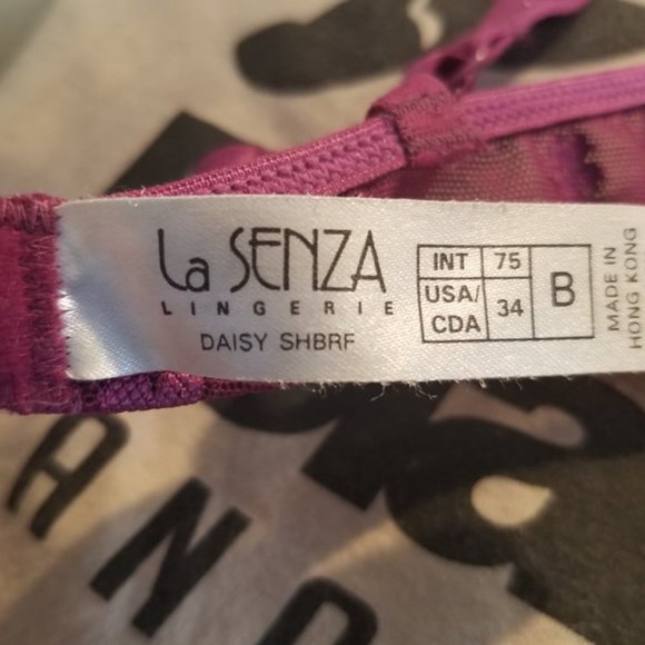 Purple Flower La Senza Push Up Bra With Underwire - Picture 4 of 4